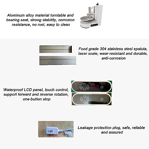 Machine à glaçage Automatique pour gâteaux, étaleur de crème électrique pour Un glaçage Lisse sur gâteaux de 10 à 30 cm, idéale pour Les gâteaux d'anniversaire.