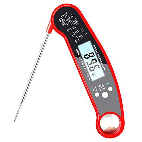 Meat Thermometer Instant Read, Waterproof, Cooking Food Kitchen Grilling, Digital Meat Thermometer
