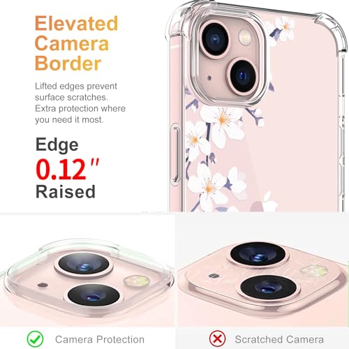 Coque iPhone 15 Plus fleur avec protège-écran TPU transparent - 4