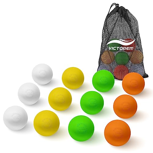 Victorem Lacrosse Balls 12 Pack, Lacrosse Ball Massage Ball Therapy, Soft Lacrosse Balls Bulk, Lax...