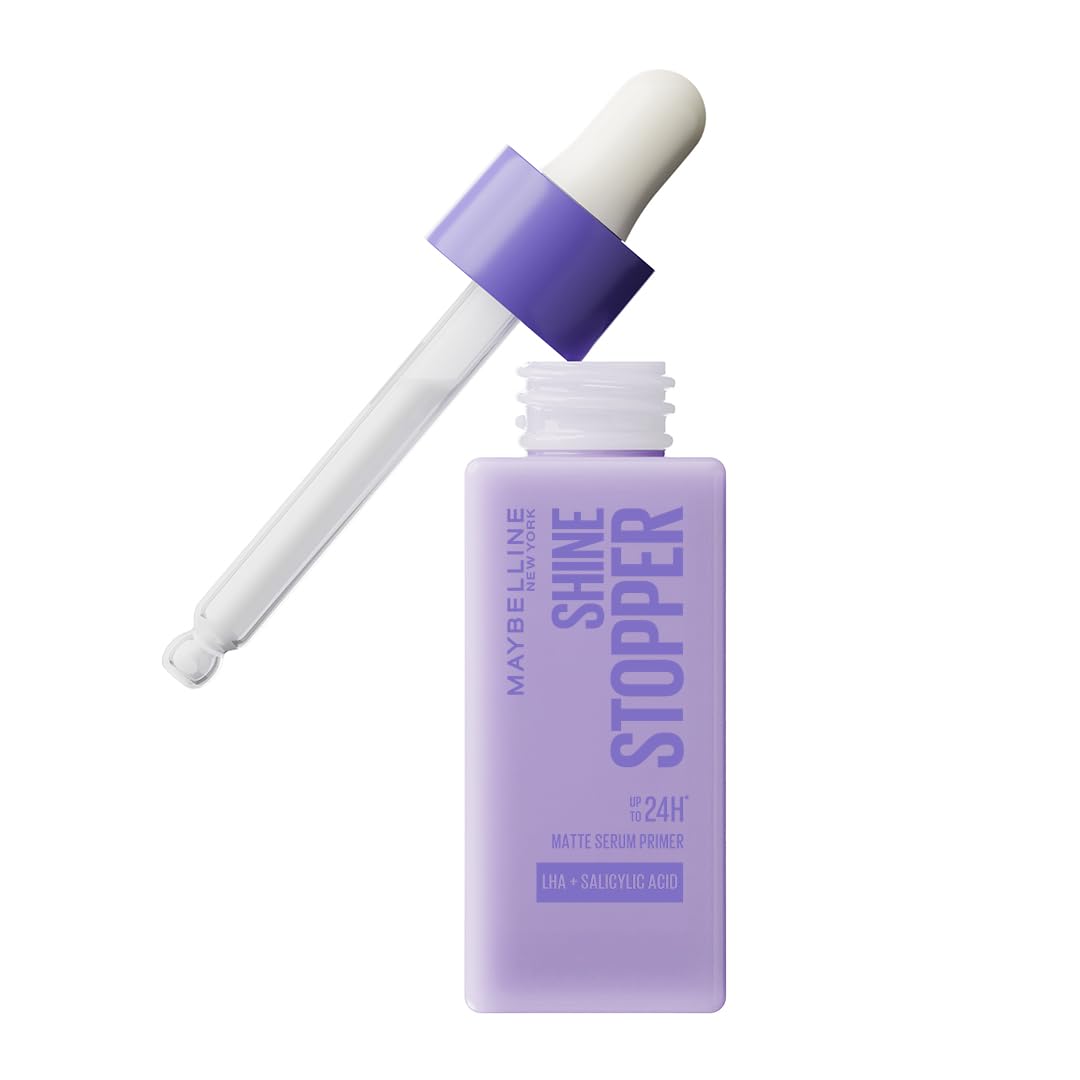 Maybelline New York Shine Stopper Primer | 3-in-1 Serum Primer for Oily Skin to Prime, Mattify, Hydrate with LHA & Salicylic Acid, 25ml-image-13