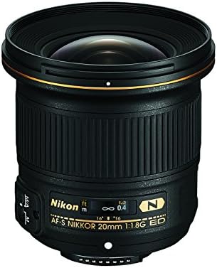 Nikon AF-S FX NIKKOR 20mm f/1.8G ED Fixed Lens with Auto Focus for Nikon DSLR Cameras