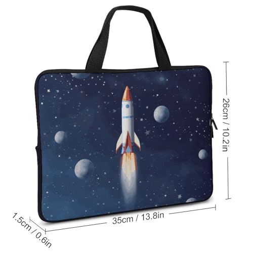 Housse ordinateur 13 pouces Rocket in space pour café coworking