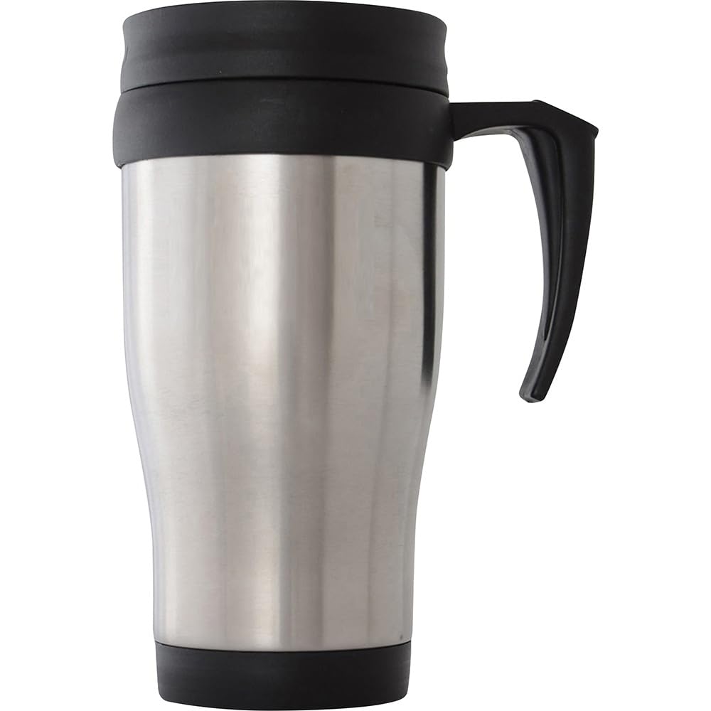 BARGAINS-GALORE New Stainless Steel Insulated Travel Mug Thermal Coffee Tea Drinks LID 14OZ Flask | Thermal Mug, Vacuum Flask, Leakproof Tumbler
