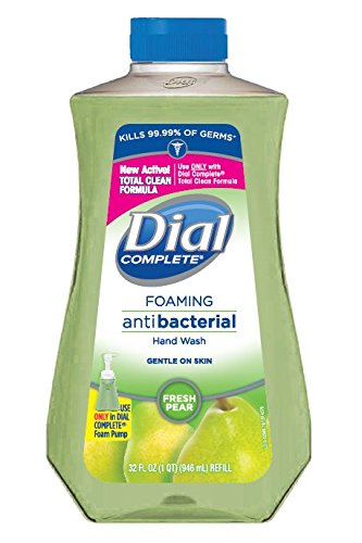Dial Complete Foaming Anti-bacterial Hand Wash Soap Refill, Fresh Pear, 32 Ounce