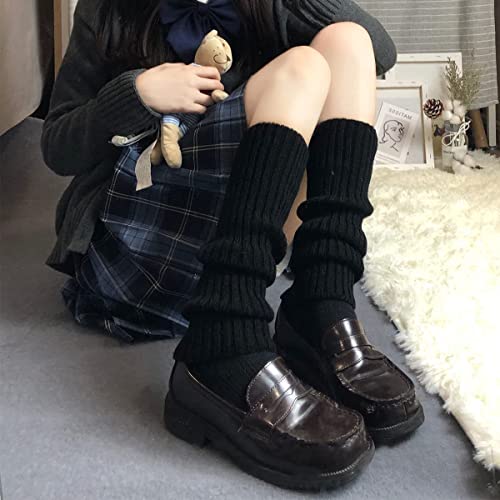Image of Women Y2k Leg Warmers Ribbed Knitted Harajuku Kawaii Leg Warmers Streetwear