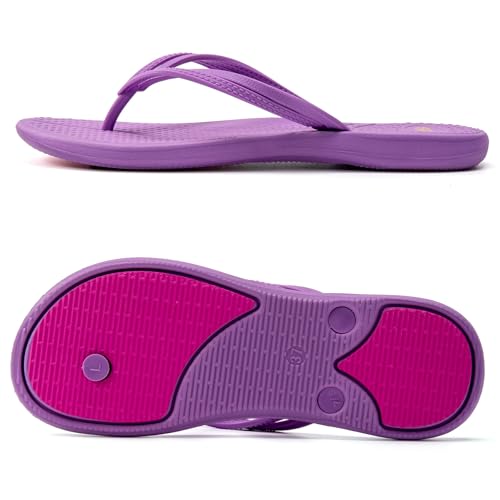 Image of VOVEA Flip Flops For Women Non-Slip Bathroom Shower Shoes Cushion foam Indoor and Outdoor Sandals