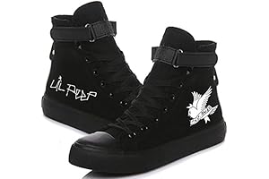 Lil Peep Printed Canvas Casual Lace Up Sneakers for Adults