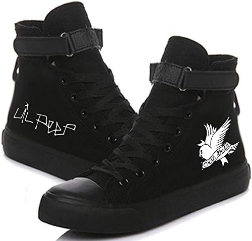 Unisex Adult Lil Peep Printed Canvas Shoes Casual Lace Up Sneakers Tennis
