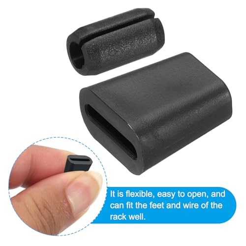 Patas para Parrilla de Fregadero de Cocina PATIKIL, Set 20 Piezas 19 x 18 mm, Protector Cuadrado de Goma Negro miniatura 4