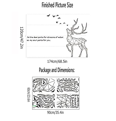 Buerhomie Deer Wall Stickers For Living Room, Black Wall Murals Peel And Stick, Wall Decals For Bedroom, Wall Décor For Bathroom, Wall Art For Kids Room Décor Diy #TOP6