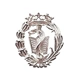 Insignia profesional Medicina escudo plata Ley 925m 19mm. pin cierre trasero latón plateado