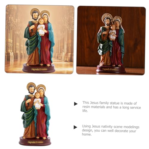 JEWEDECO Estatuetas De Nascimento De Jesus Conjunto De Nascimento De Jesus De Natal Estátua De Jesus