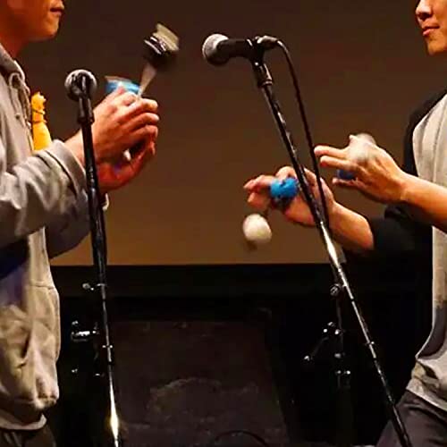 1 Pair Aslatuas Rhythmic Ball,Kashaka Instrument,Music Egg Shaker, Double Gourd Percussion,Asalato Fingertip Drum Balls,African Shaker Rattle,Blue - Thumbnail 7
