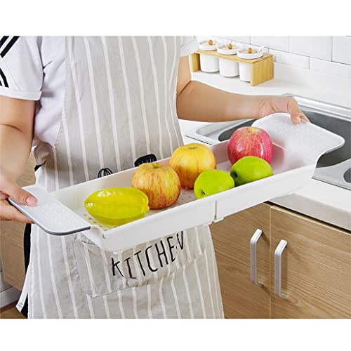 Wingsight Bathtub Tray Expandable Bath Caddy Storage Rack Multifunctional Bathtub Tub Organizer For Deposit Wash Supplies,Book,Wine,Phone,Bathroom,Shower (White) #TOP4