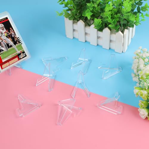 Image of vivinin 32Packs Card Display Stand, Card Stand, Card Stands for Sports Cards, Trading Card Stand, Acrylic Material, 2.2 Inch Tall