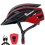 LED REAR LIGHT: Eingebautes LED-Rücklicht auf der Rückseite des Helms mit 3 Beleuchtungsmodi: Blinken, langsames und langsames Blinken; Dieses Licht hält Sie sichtbar und sicher vor eingehendem Verkehr.