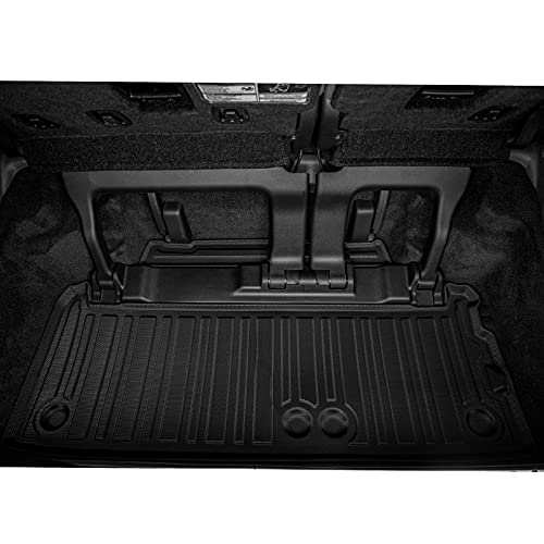 3W Cargo Liner Compatible For 2021 2022 2023 Toyota Sienna Without Spare Tire Tpe All Weather Custom Fit Trunk Mat For Toyota Sienna (Only For Trunk Without Spare Tire Model), Black #TOP1