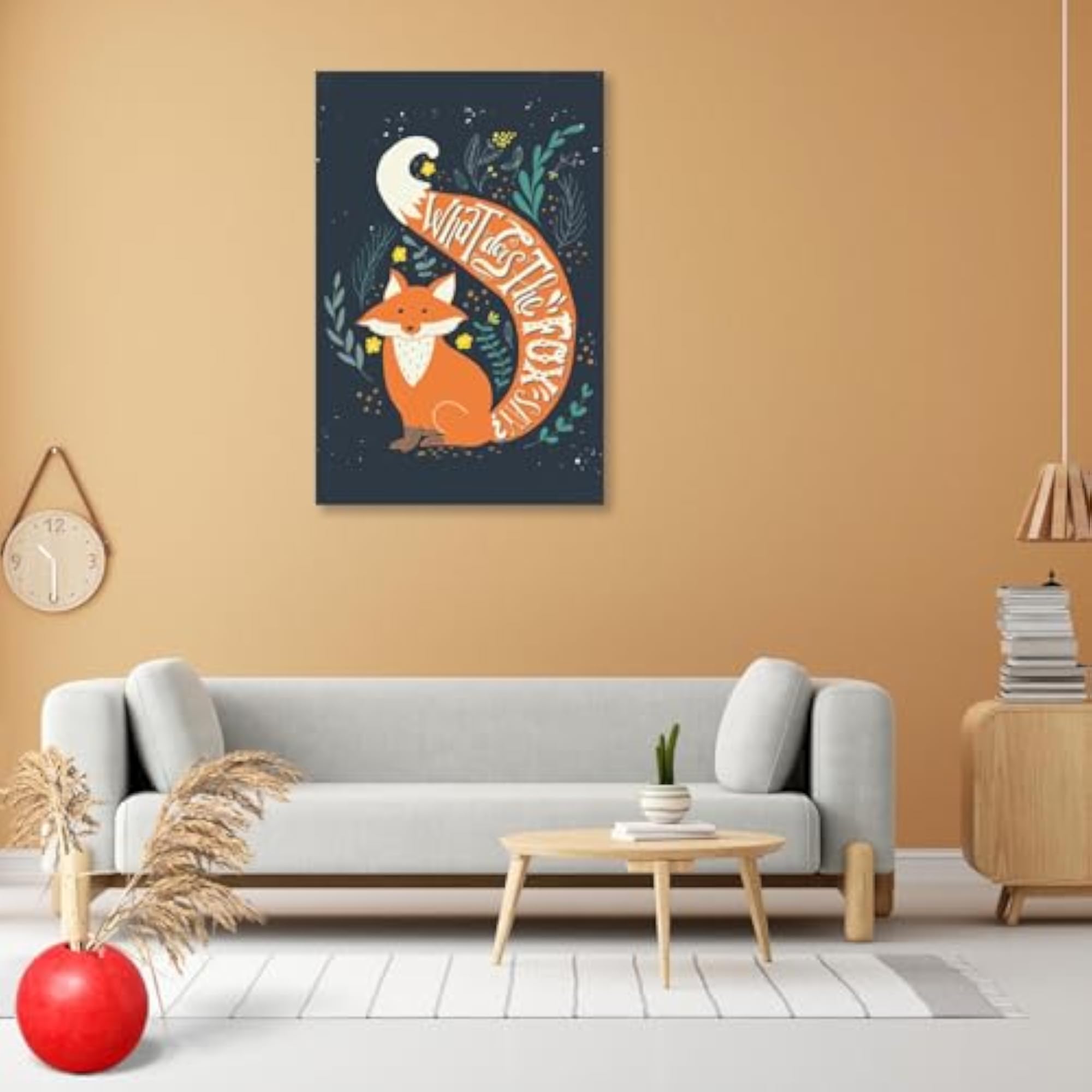 Fox & Hand Lettering Vinyl Wall Sticker