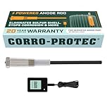 Corro-Protec™ Powered Anode Rod for Water Heater, 20-Year Warranty, Eliminates Rotten Egg/Sulfur Smell Within 24 Hours, Stops Corrosion and Reduces Limescale, Electrical Anode Rod Made of Titanium