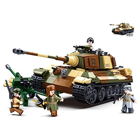 Sluban Army Battle of Budapest -The King Tiger Heavy Tank/Tiger Hunting Heavy Tank 2IN1 930pcs Cover
