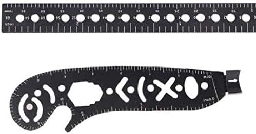 Domom All in One Multi-Function Drawing Tool,Versatile Magcon Tool Drawing Ruler Magnetic Ruler Tool for Notepad Designers Artists Architects Student (Black)