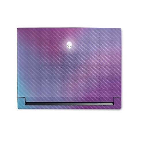 MightySkins Carbon Fiber Skin Compatible with Alienware M18 R1 (2023) Full Wrap Kit - Purple Fog | Protective, Durable Textured Carbon Fiber Finish | Easy to Apply & Change Styles | Made in The USA