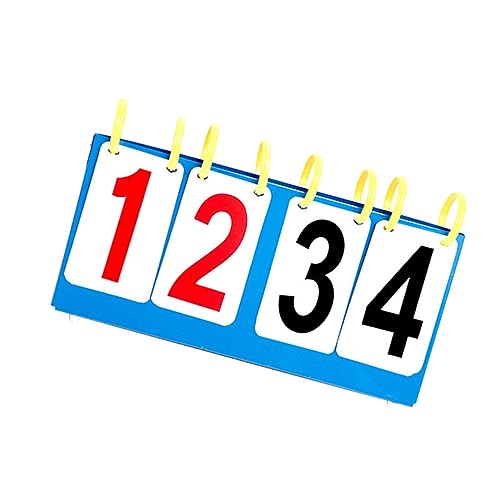 KOMBIUDA 4- Sports Scoreboard Score Flipper Stand Scoreboard for Basketball Table Tennis