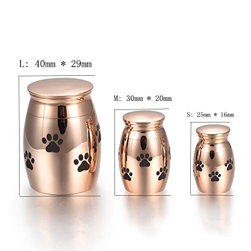 Cercueil pour cendres d'animaux urne grand modèle or rose - 2