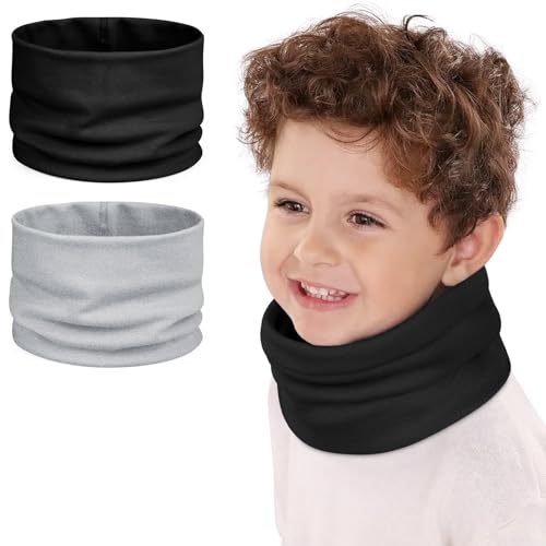 Kiiwah 2 Piezas Braga Cuello Niño, Pañuelos Cuello Niña Primavera Otoño Invierno Cálido Braga Cuello Niña Algodon Tubular Bufanda Niño Cuello para Niños Niñas 0-8 Años