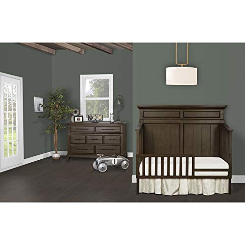 Evolur Empire 5-In-1 Convertible Crib In Distressed Timber With Free Mattress #TOP3