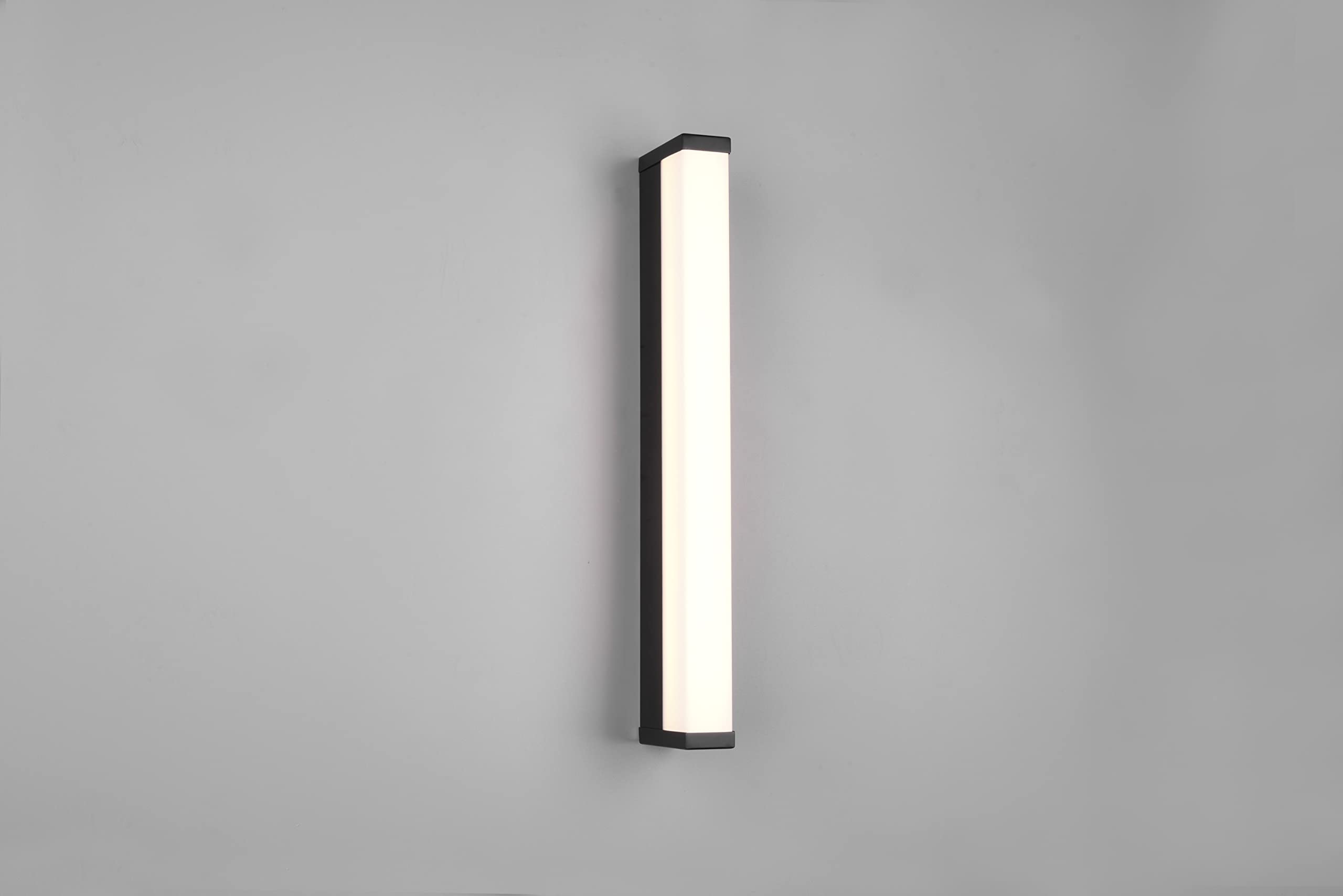 Trio Leuchten Fabio 283814232 - Lámpara LED de pared para baño (metal mate, incluye bombilla LED de 6 W), color negro