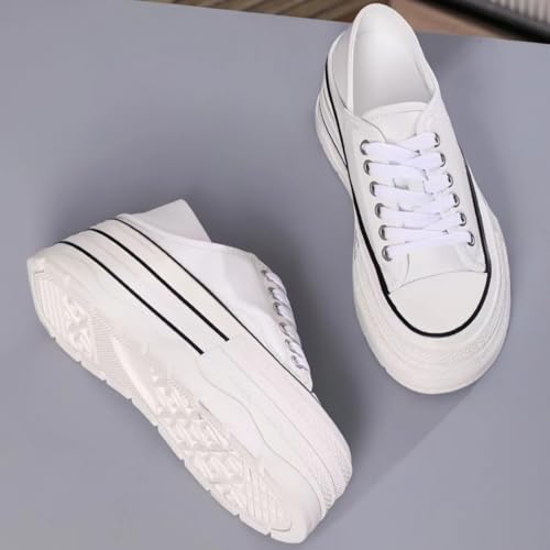 Comfort Lace-up Sneakers for Women Fold-Down Heels Dual-Style Design Waterproof Chunky Platform Genuine Leather Casual Shoes - Image 8