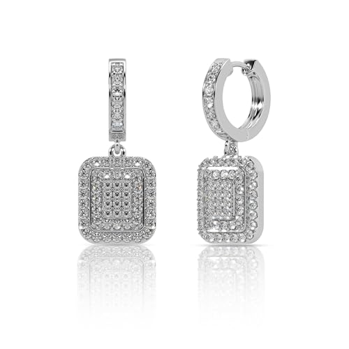 Image of 925 Sterling Silver Dangler Earrings for Women | Sterling Silver Drop Earrings | Hypoallergenic Rhodium Plated Anti-Tarnish Lightweight Daily Wear Jewellery | Gift for Wife, Girlfriend, Mother, Sister | Birthday, Anniversary, Rakhi
