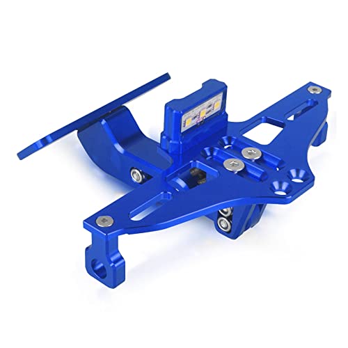Support Plaque avec Lumière LED Bleu MV Agusta Brutale 800 Accessoire Aluminium Anti-Vibration