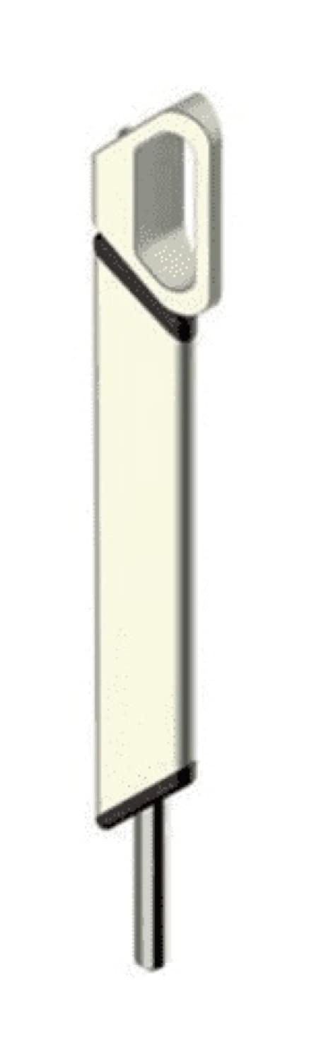 Verrou de porte VXV 500mm blanc RAL 9010 pour sécuriser les ouvrants