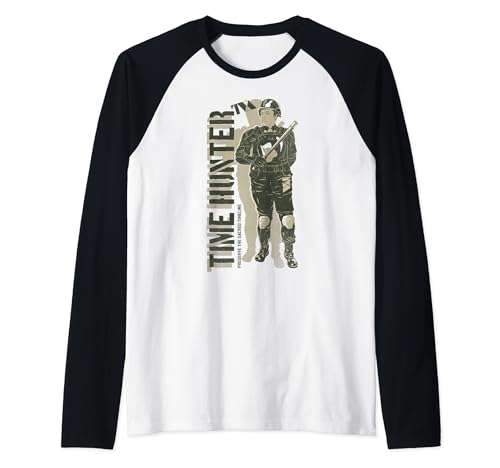 T-shirt Loki Time Hunter Marvel style baseball raglan bicolore pour fan de pop culture