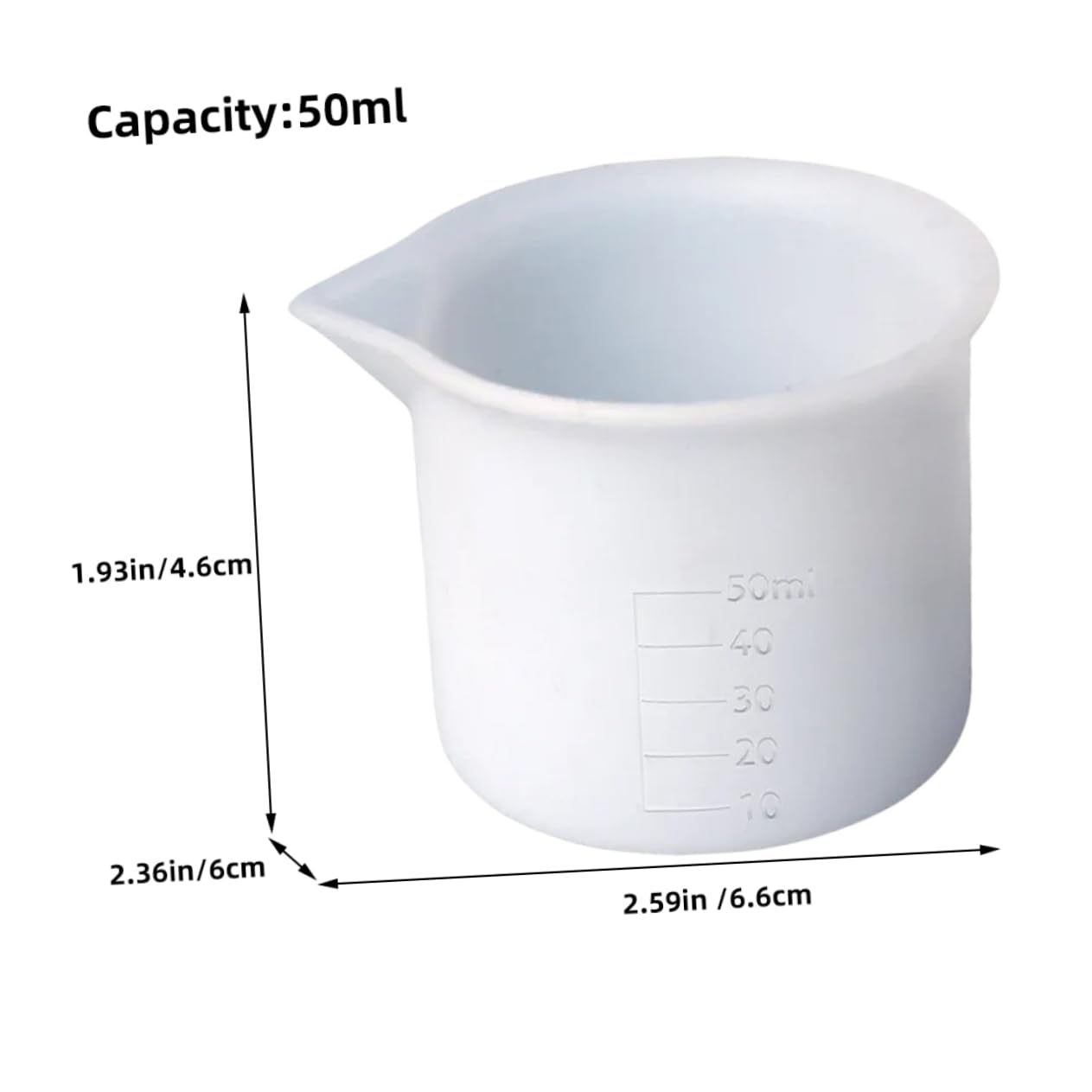 Cabilock 3 Ensembles Tasse À Mesurer En Silicone Bricolage Outillage Mug Melangeuse Époxy Liquide Bol Outils De Bricolage Accessoire De Mesure Bricolage Gel De Silice Blanche 12 Pièces * 3