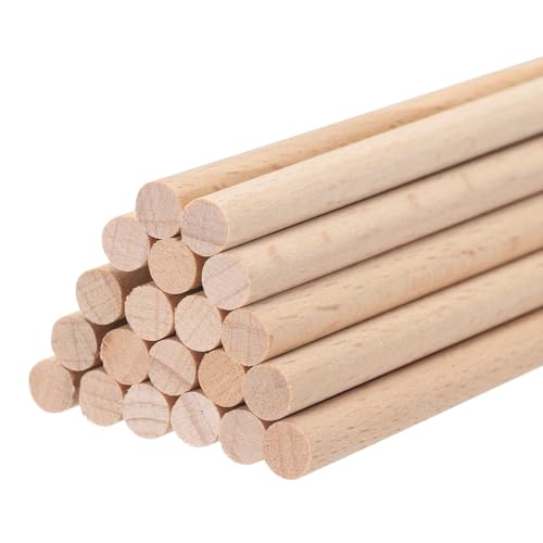 MECCANIXITY Wooden Dowel Rods Wood Sticks, 18