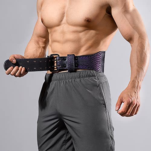 Weightlifting-Belt-8MM03INCH-Fitness-Belt-for-Men-Squat-Deadlift-Weightlifting-Waist-Support-Bodybuilding-Leather-Training-Protective-Gear-Color-Purple-Size-86-100cm