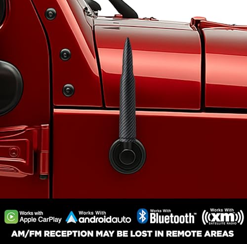 Image of 50 Cal Badass Bullet Antenna Fits Jeep Wrangler JK & JL from (2007 for Jeep Wrangler & Gladiator Accessories - Car Wash Safe & Anti Thelf Design - Ditch The Whip & Upgrade Your Jeep
