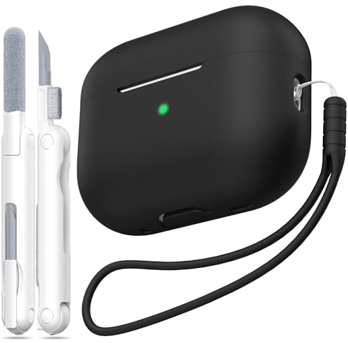 Ya en manzanajugosa.com: MHYALUDO Funda para AirPods Pro de 2ª generación, Funda para AirPods Pro de Silicona Suave anticaída de Grado Militar Que Absorbe los Golpes, Tacto de Piel con Llavero y Kit de Limpieza,Negro