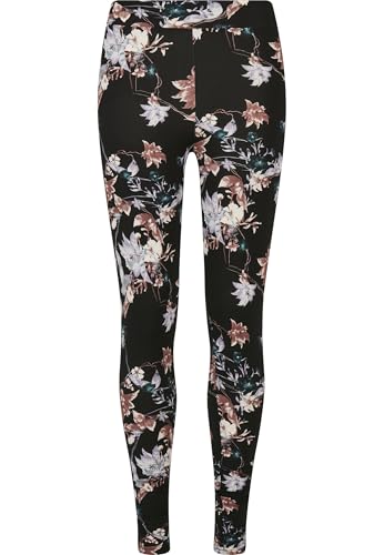 Urban Classics Leggings AOP Soft Femme Legging Noir L 92% Polyester, 8% Élasthanne