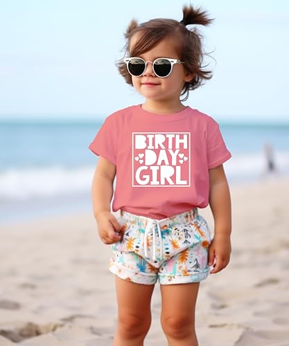 Olive Loves Apple Birthday Girl Square with Hearts Birthday T-Shirts and Raglans for Any Age Birthday3