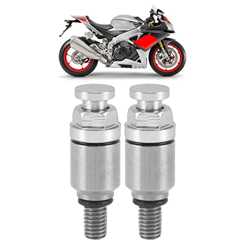 Entlüftungsventil Gabel Edelstahl Entlüftungsventil Gabel Einfache Installation Aluminiumlegierung M5 x 0.8 Langlebig für Motorrad (Silber)