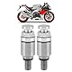 Entlüftungsventil Gabel Edelstahl Entlüftungsventil Gabel Einfache Installation Aluminiumlegierung M5 x 0.8 Langlebig für Motorrad (Silber)