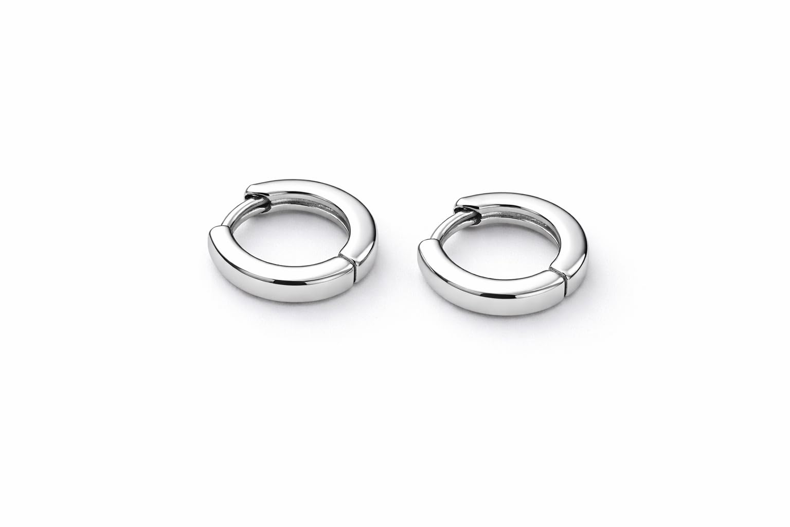 ally crafts Stainless Steel Hoop Earrings for Men and Women | Plain Round Hinged Earrings | Unisex Jewelry-picture-23