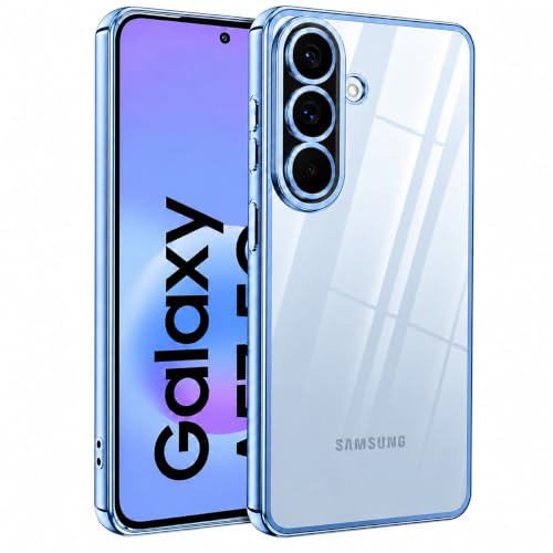 Image of VONZEE Clear Logo Electroplating Transparent Case for Samsung A57 5G, Magnetic Plating Electroplate TPU Cover, Individual Camera Protection for Each Lens - Sierra