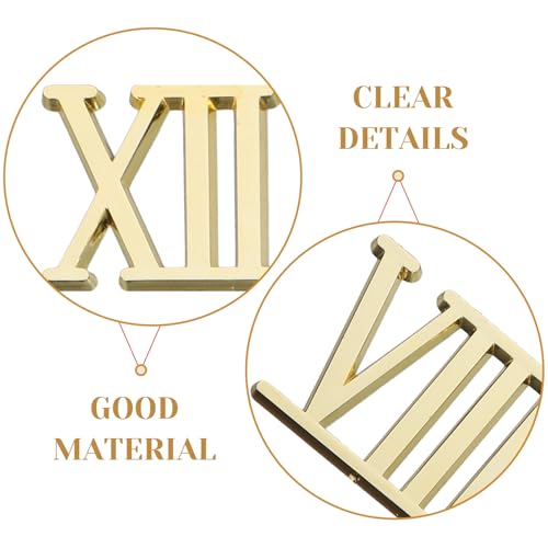 Angoily 1 Set Römische Ziffern Für Uhr 1 bis 12 Römische Ziffern Uhr Verzierung für DIY Handwerk Dekoration Anzeigen Für Ersatz Reparatur Zubehör