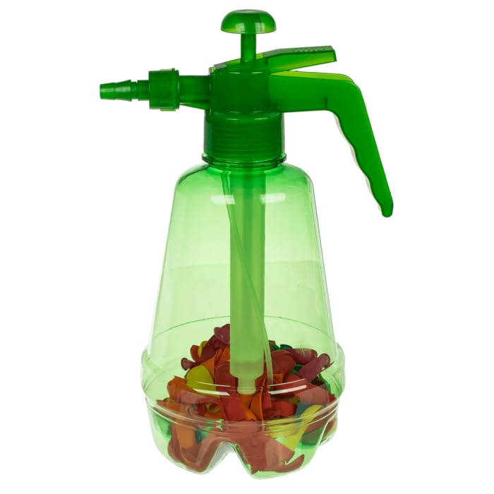 Water Pump with 100 Balloons, 1.5 Litres Capacity, Water Balloons Inflated Pump, Assorted 3 Colours, 18 x 28 x 14 cm - Image 2